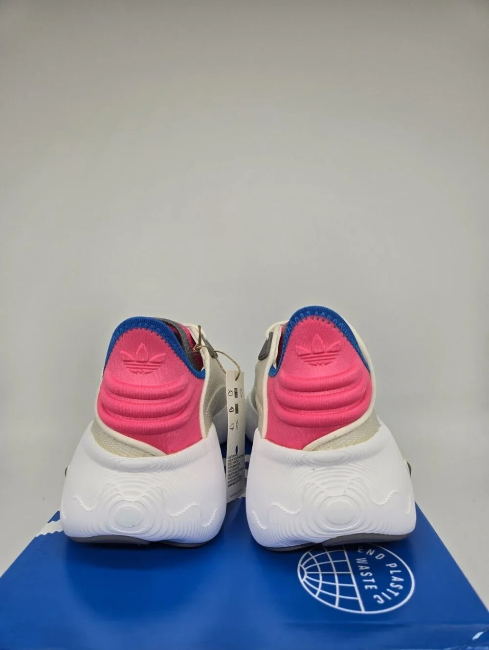 Adidas Women's adiFOM SLTN HP6488 Cream Pink White Running Shoes Size 7 - Picture 4 of 8